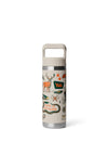 YETI Rambler 18oz Bottle with Straw Lid, Summer Camp Beige