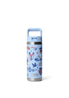 YETI Rambler 18oz Bottle with Straw Lid, Summer Camp Blue