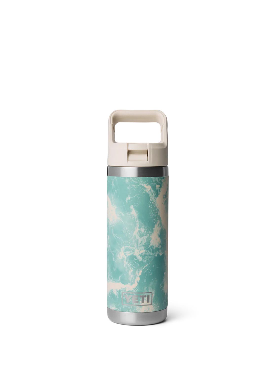 YETI Rambler 18oz Bottle with Straw Lid, Sea View Blue