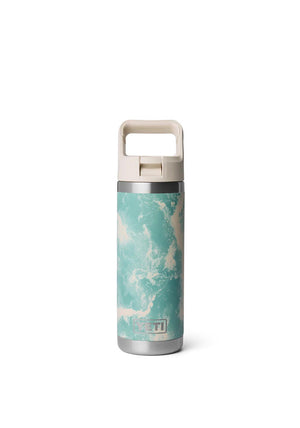 YETI Rambler 18oz Bottle with Straw Lid, Sea View Blue