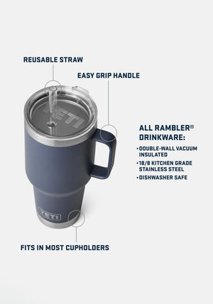 YETI Rambler 35oz Mug with Straw Lid, Seafoam