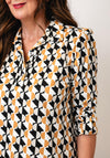 YEW Geo Patterened Blouse, Black