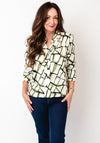 YEW Patterned Blouse, Green
