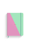 Yop & Tom Contrast Lined A5 Notebook, Lilac & Mint