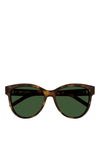 Yves Saint Laurent Ladies Monogram Sunglasses, Tortoise Shell Brown