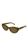 Yves Saint Laurent SL M115 Sunglasses, Moss Brown