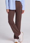 Yest Nayla Pinstripe Trousers, Brown