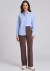 Yest Nayla Pinstripe Trousers, Brown