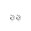 Zag Jewellery Creole Earrings, Silver