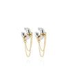 Zag Jewellery Frankie Earrings, Silver & Gold