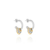 Zag Jewellery Hyacinth Earrings, Silver & Gold