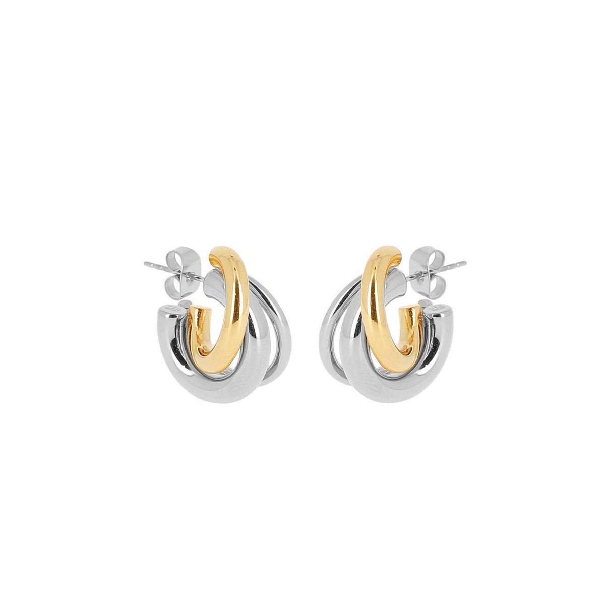 Zag Jewellery Lorna Earrings, Silver & Gold