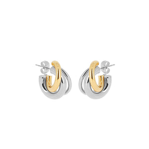 Zag Jewellery Lorna Earrings, Silver & Gold