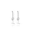 Zag Jewellery T-Bar Earrings, Silver