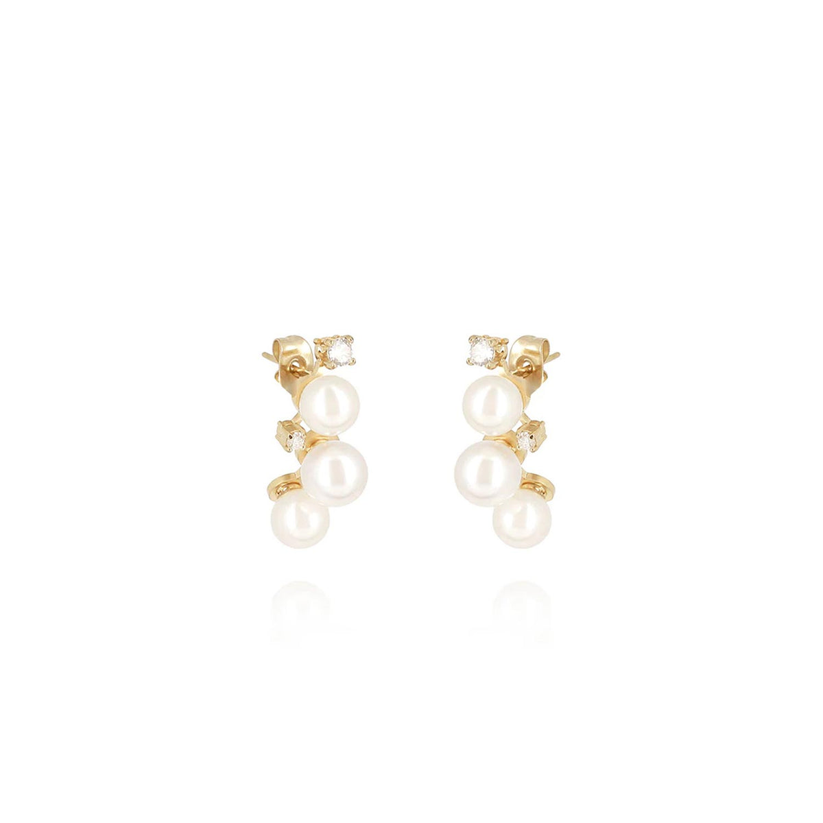 Zag Jewellery Terrazzo Earrings, Gold