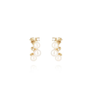 Zag Jewellery Terrazzo Earrings, Gold