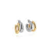 Zag Jewellery Twist Earrings, Silver & Gold