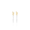 Zag Jewellery Zofia Earrings, Silver & Gold