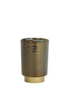 Light & Living Small Zebra Print LED Glass Lamp
