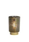 Light & Living Small Zebra Print LED Glass Lamp