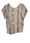 My Soul Zipper Print Top, Khaki