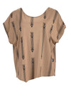 My Soul Zipper Print Top, Sand