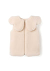Zippy Girl Maxi Collar Sherpa Gilet, Beige