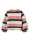 Zippy Girl Long Sleeve Knit Jumper, Pink Multi