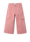 Zippy Girl Wide Leg Cargo Trouser, Pink