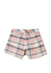Zippy Girl Check Print Skort, White Multi