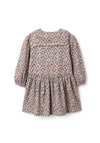 Zippy Girl Long Sleeve Corduroy Floral Dress, Beige