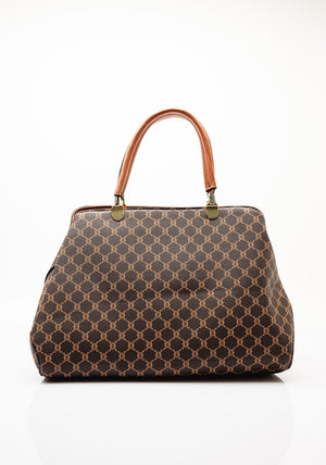 Zen Collection Honeycomb Print Grab Bag, Brown