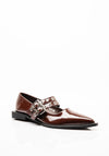 Zen Collection Buckle Pointed Toe Pumps, Brown