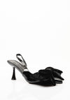 Zen Collection Velvet Bow Heels, Black