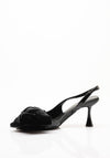 Zen Collection Velvet Bow Heels, Black