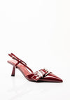 Zen Collection Buckle Detail Heels, Wine