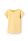 Zippy Girls Short Sleeve Wave Pocket Tee, Yellow
