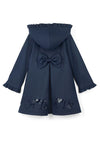 A Dee Mini Girl Nova Bow Raincoat, Navy