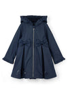 A Dee Mini Girl Nova Bow Raincoat, Navy