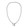 Absolute Diamante Toggle Necklace, Silver