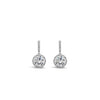 Absolute Pave CZ Drop Earrings, Silver