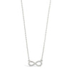 Absolute Stone Set Infinity Knot Necklace, Silver