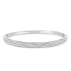 Absolute Pavé Twisted Bangle, Silver