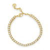 Absolute Jewellery Small Crystal Tennis Bracelet, Gold