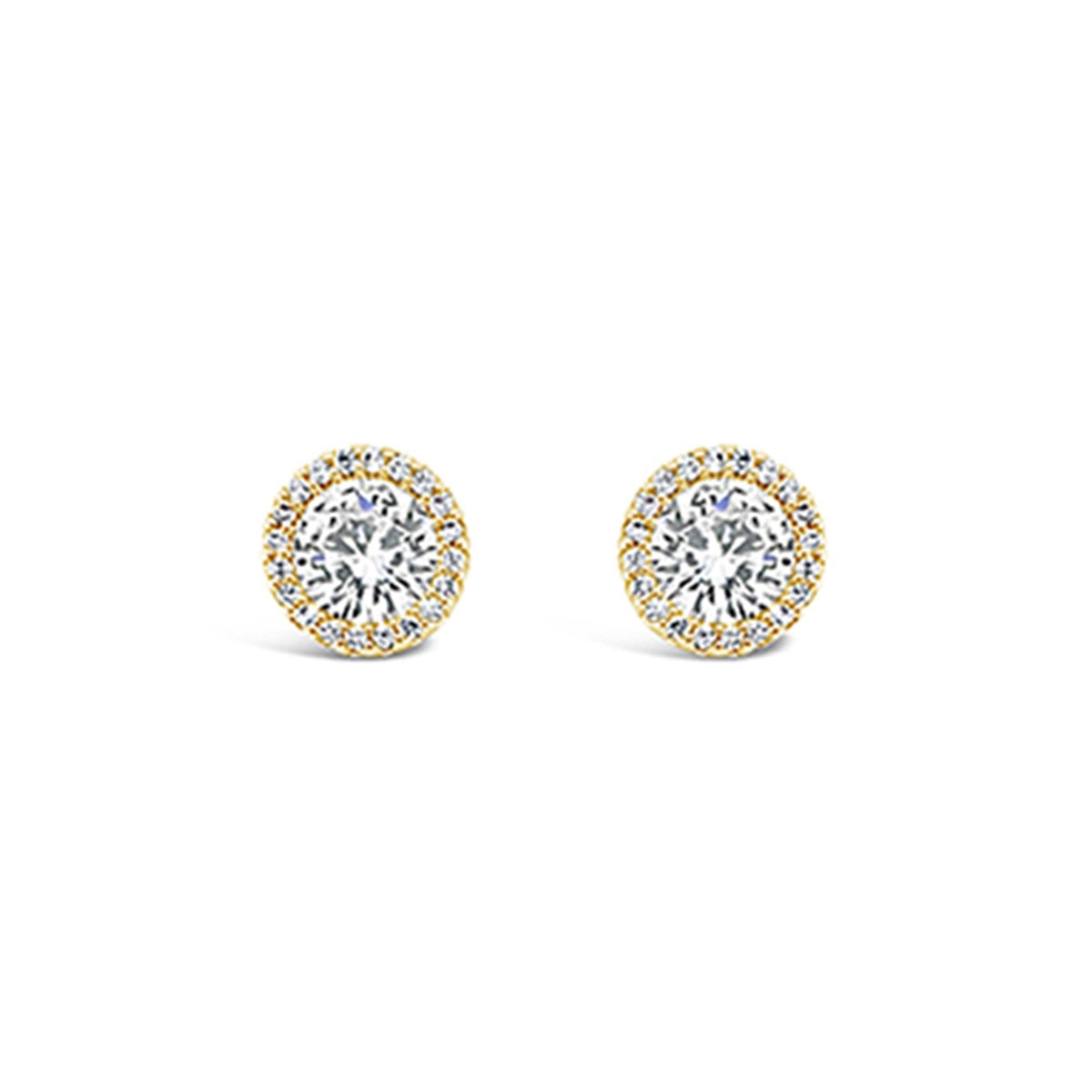 Absolute Gold Diamante Stud Earrings, JE236GL
