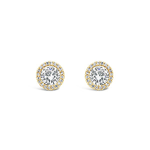 Absolute Gold Diamante Stud Earrings, JE236GL