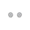 Absolute Silver Diamante Stud Earrings, JE236SL