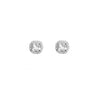 Absolute CZ Halo Stud Earrings, Silver