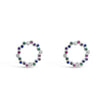 Absolute Rainbow Circle Earrings, Silver