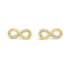 Absolute Stone Set Infinity Knot Earrings, Gold